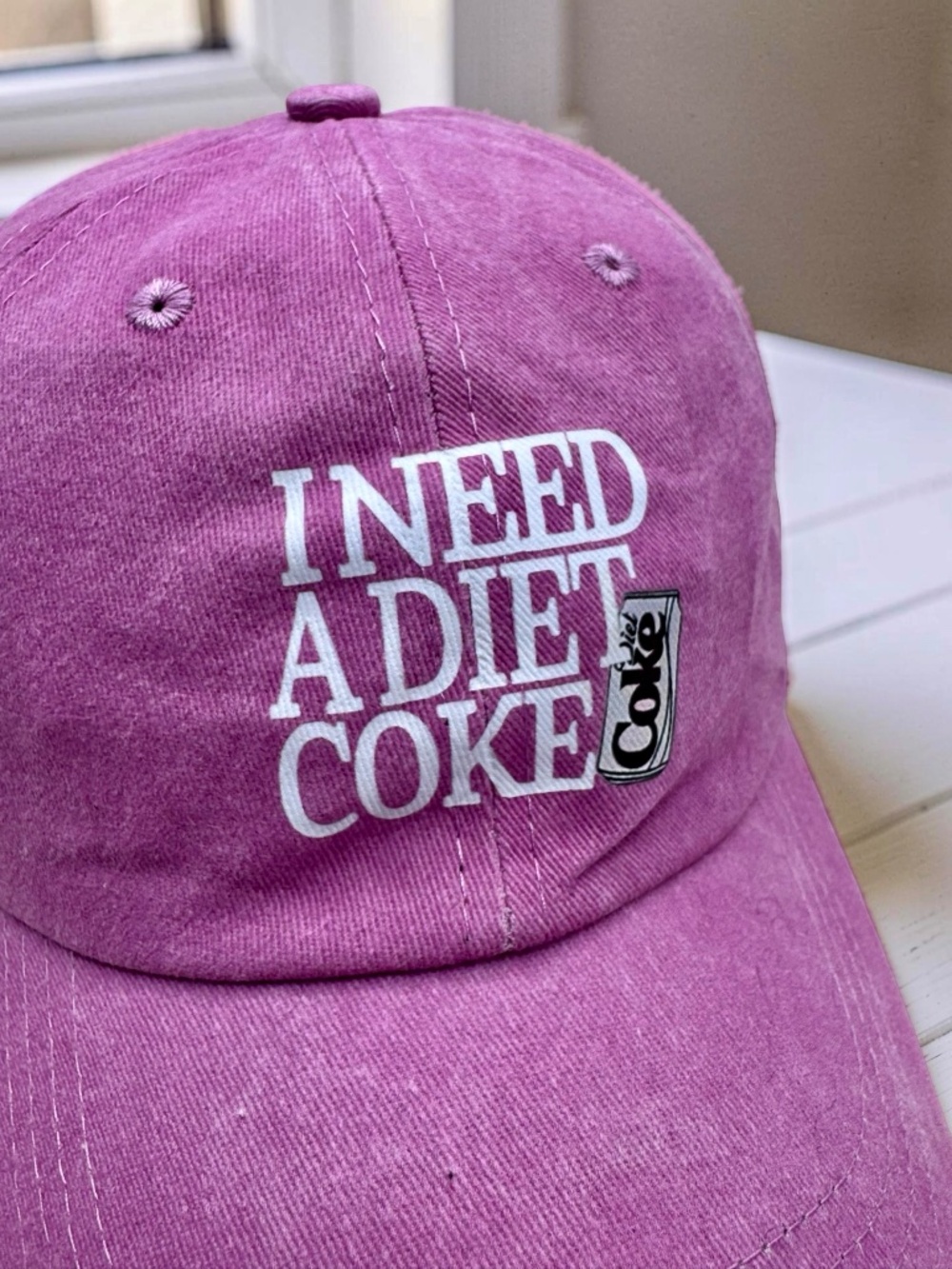 Pink “I Need a Diet Coke” Adjustable Hat - Picture 5 of 6